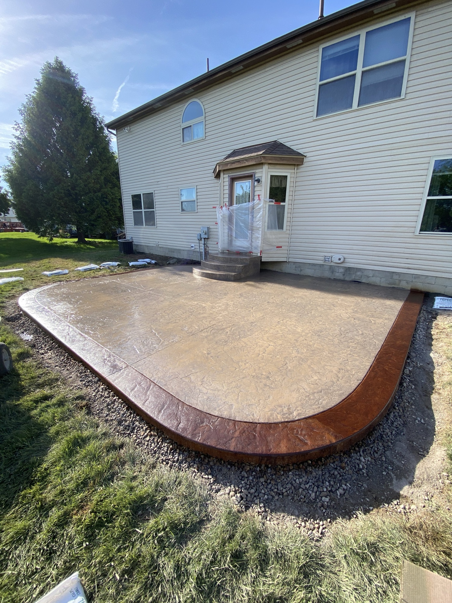 Patio in Westerville, OH by O's Concrete